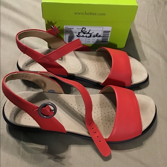 hotter | Shoes | Ladies Hotter Tropic Sandals Size 75 Blood Orange |  Poshmark